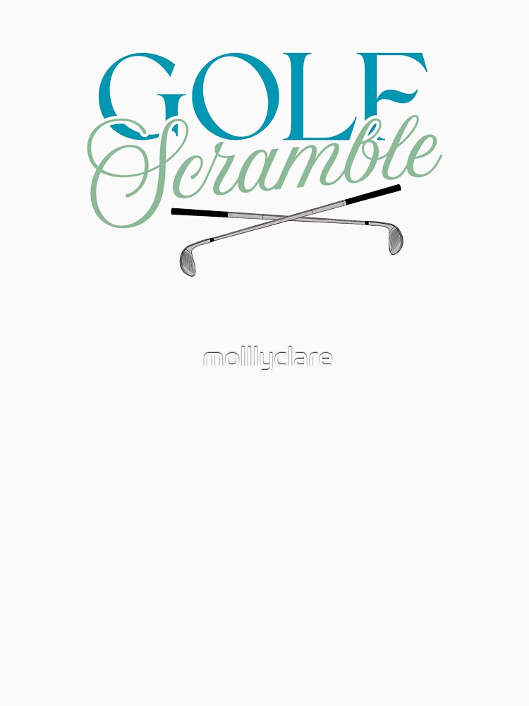 Golf Scramble Simple Modern Blue and Green Logo by Stickers by @molllyclare