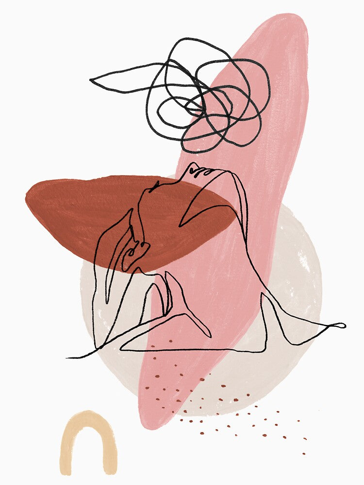 Line Art, Line Drawing, One Line, Female by Krystian Paradowski