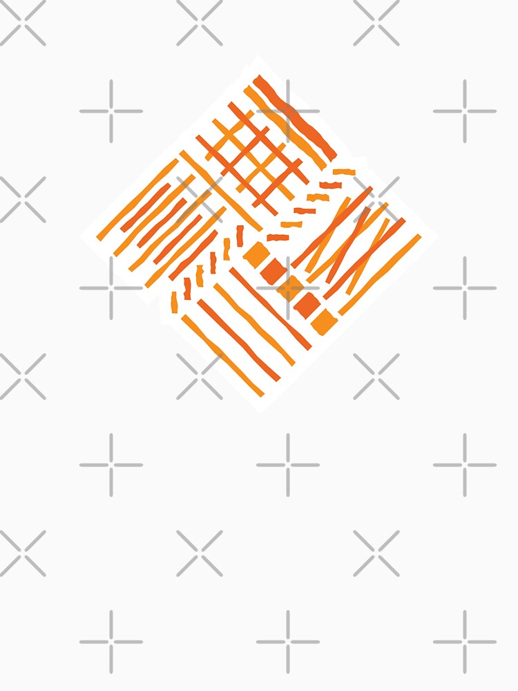 Hand-drawn Crossing Lines Pattern – Orange by RoguePatterns