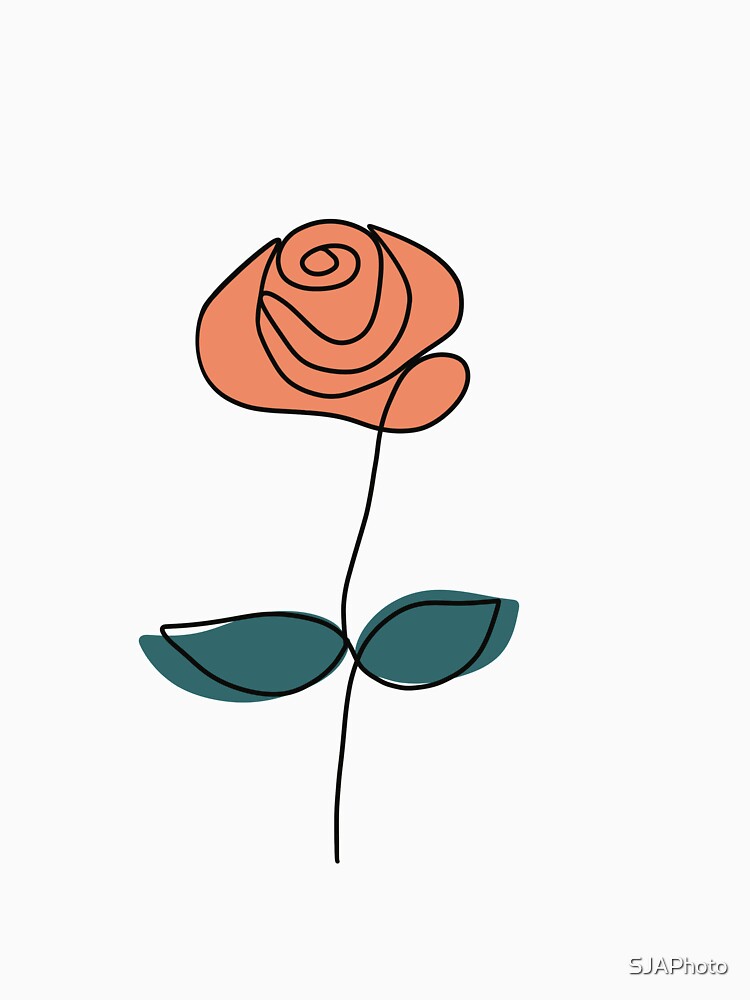 One line art flower by SJAPhoto