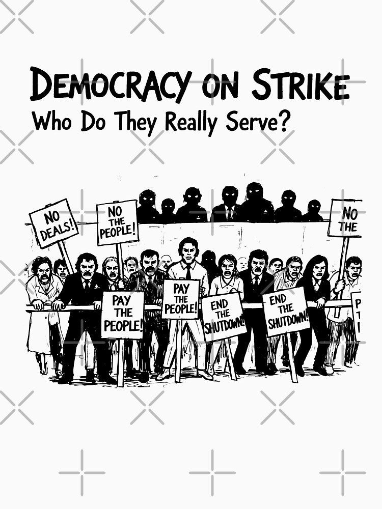 Black and White Civil Unrest with Bold Protest Signs by SplashTastic