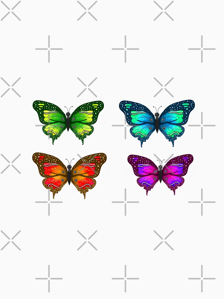 Colorful butterflies by OneDrawingGirl