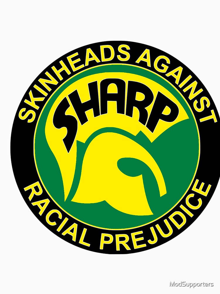 Trad Skin SHARP Skins against racism in black gold green design by ModSupporters