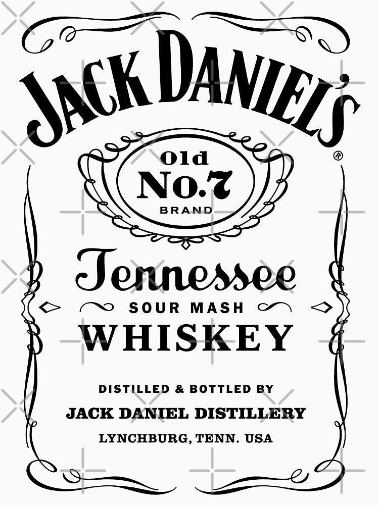 White/Bright tees - Jack Daniels Tshirt sticker merchandise by Giusepped