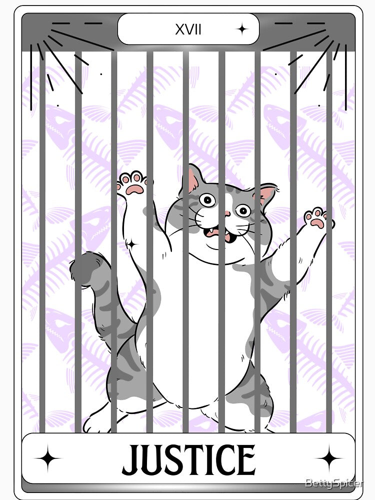 Tarot Card Tabby Cat Justice by BettySpicer