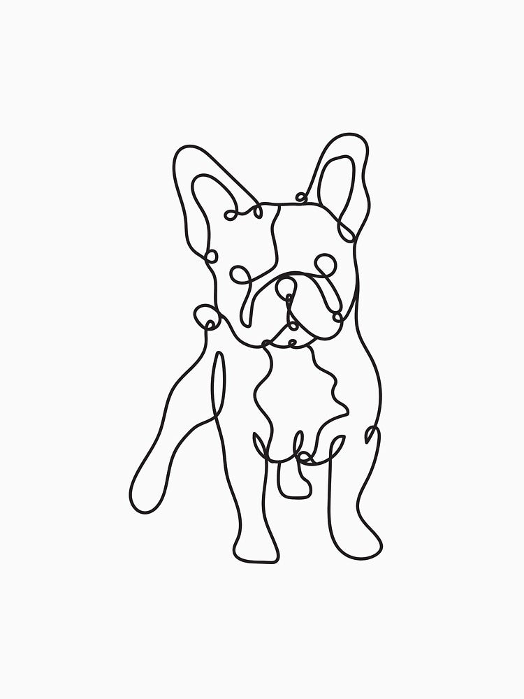 Line art | one line drawing Bulldog Design | Dog art by HoldingIT