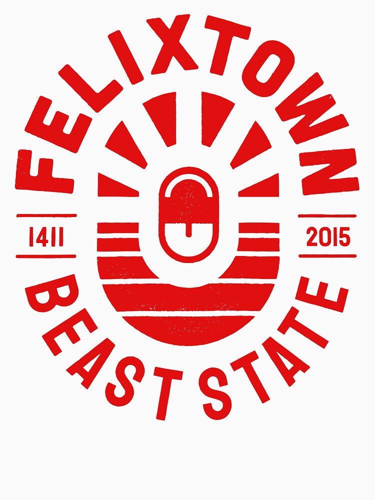 Felixtown Graphic Tee | Bold Red Print Unisex T-Shirt by MatblackShirts
