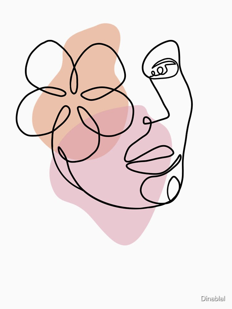 Flory face one line art by Dinablal