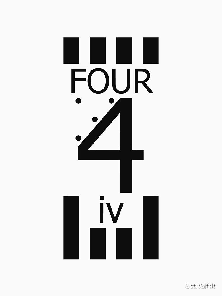 Number four, 4, iv by GetItGiftIt