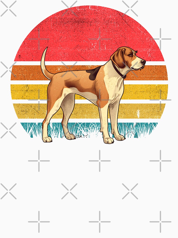 American Foxhound Vintage Retro Sunset by rafaeltto