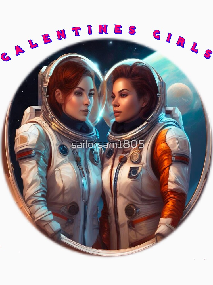Super Cool Spacewomen galentines girls thinking of galentines day gifts and exchanging galentines days wishes by sailorsam1805