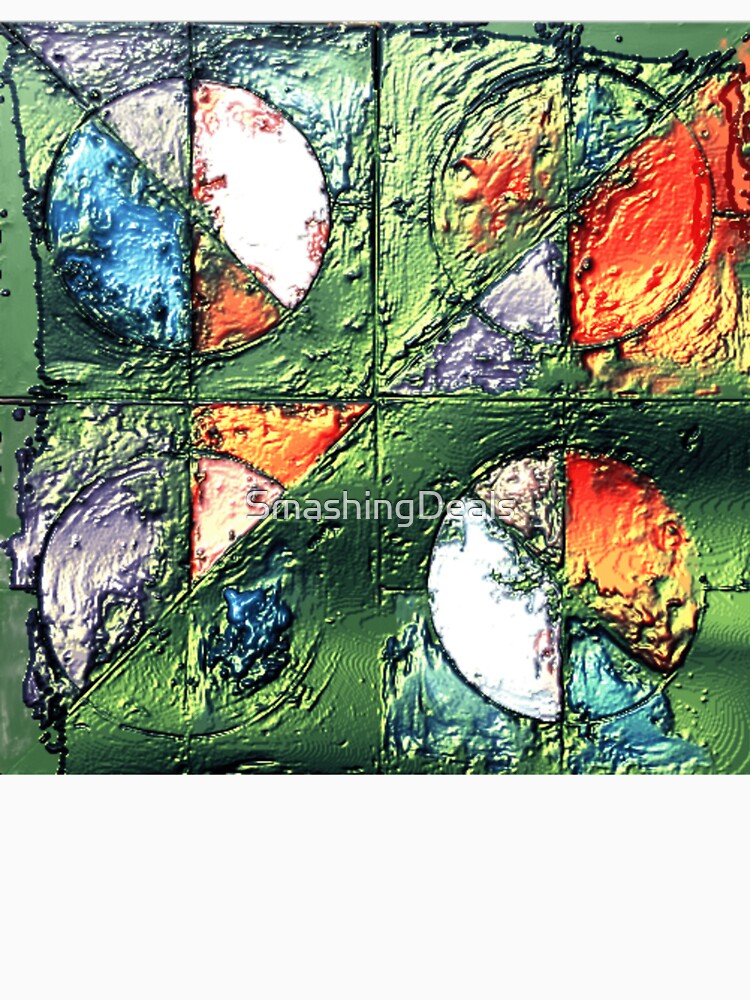 Abstract Fluidic Texture tinfoil colorful geometric abstract design by SmashingDeals