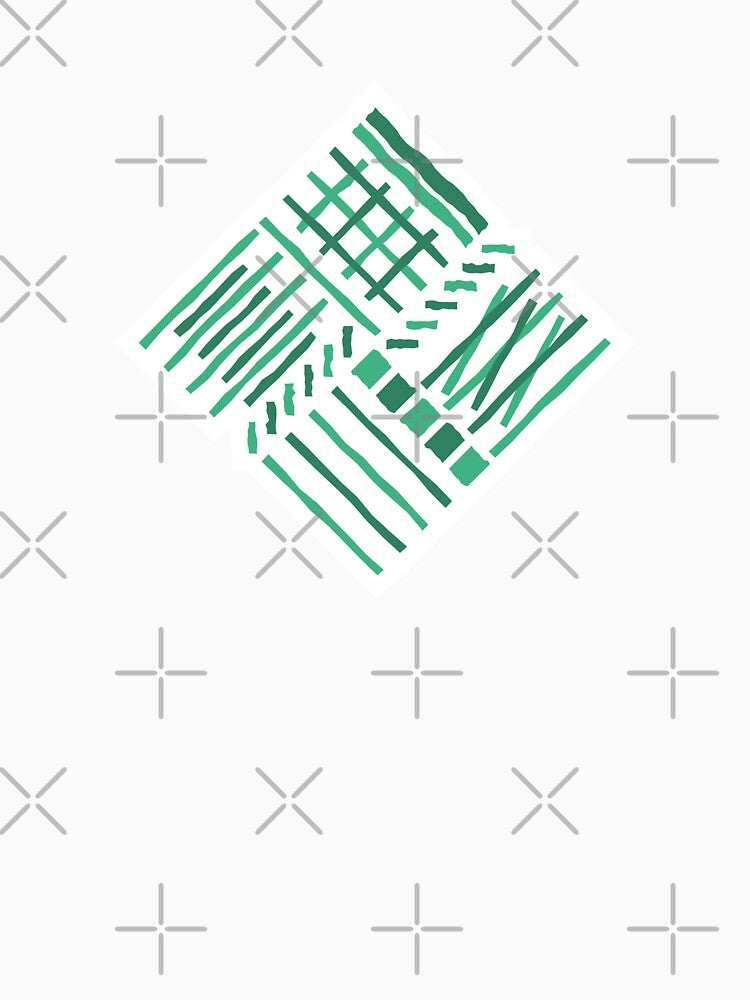 Hand-drawn Crossing Lines Pattern – Green by RoguePatterns