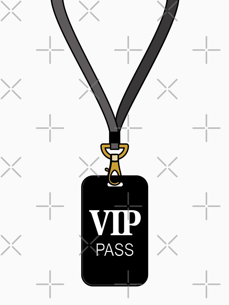 VIP Pass With Lanyard Vector Illustration by THP Creative