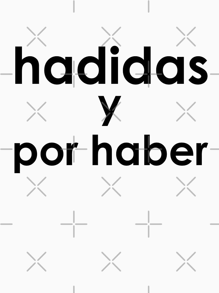 Hadidas and Haber brand logo T-shirt (black) by malangacamisetas