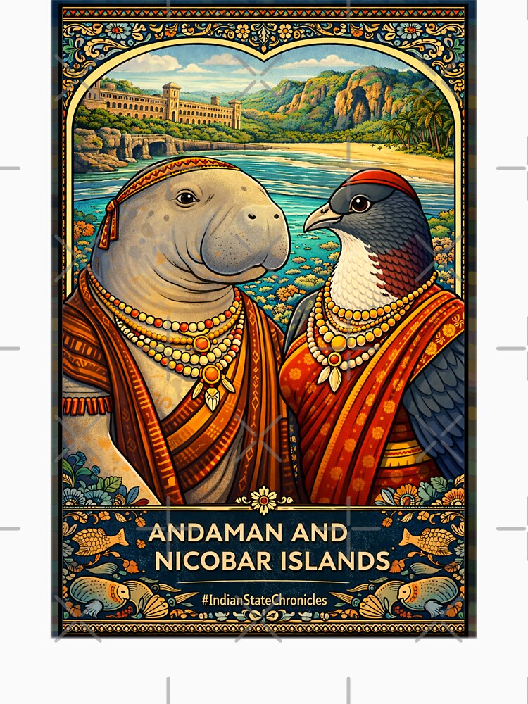 Andaman and Nicobar Islands T-Shirt | Heritage Dugong & Andaman Wood Pigeon Art | IndianStateChronicles by freezed-frames