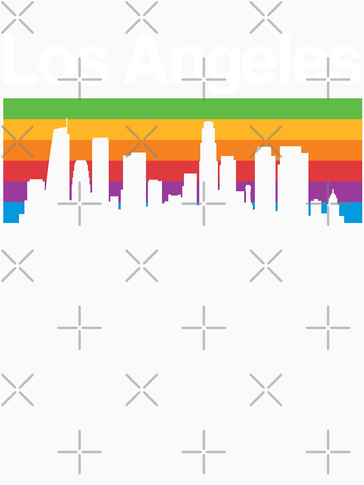 Los Angeles Skyline, Color Gradient - Black by DionBlaster
