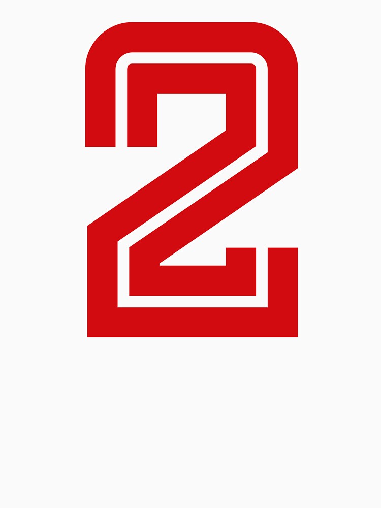 No. 2 / Player Number Two / Football Player Number 2 (Red) by STUDIO-72