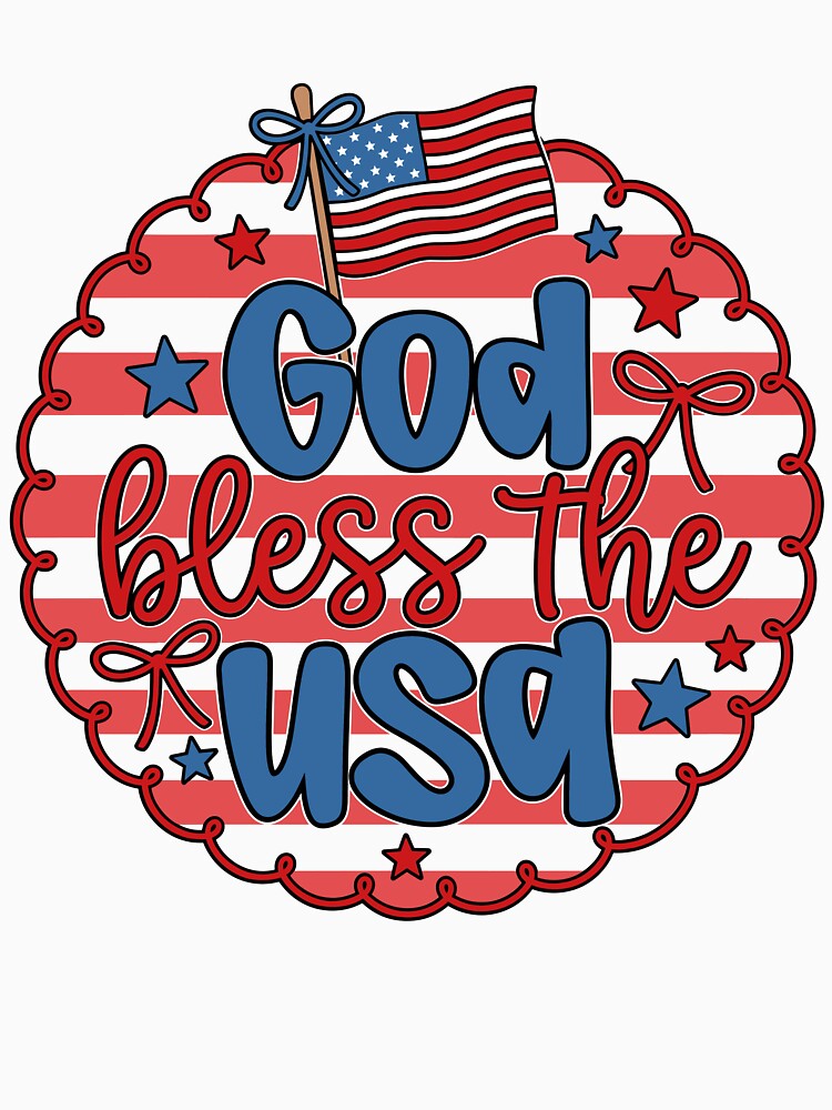 Preppy Patriotic USA Bow 4th of July Kids by KroghDs