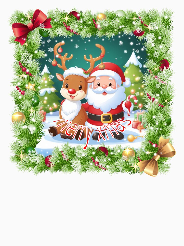 merry xmas funny santa ad reindeer by sinemsworld1
