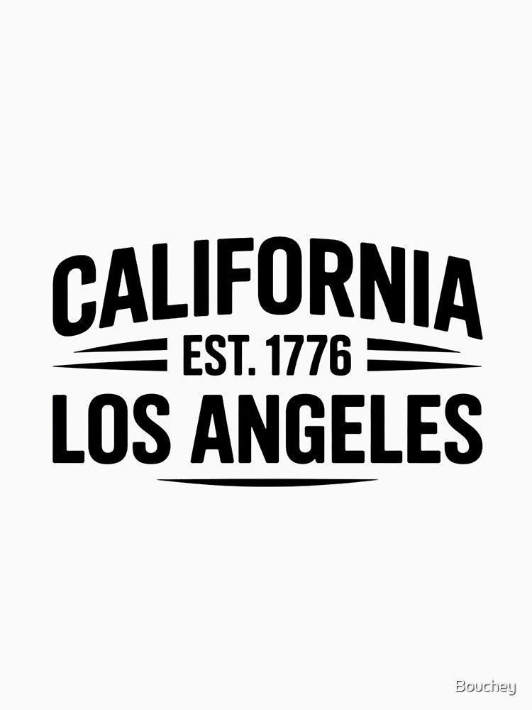 California Los Angeles Vintage Style T-Shirt Design, USA Travel Sublimation by Bouchey