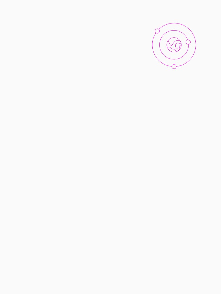 PLANET WITH MOONS (BRIGHT PINK) by Top10Designs