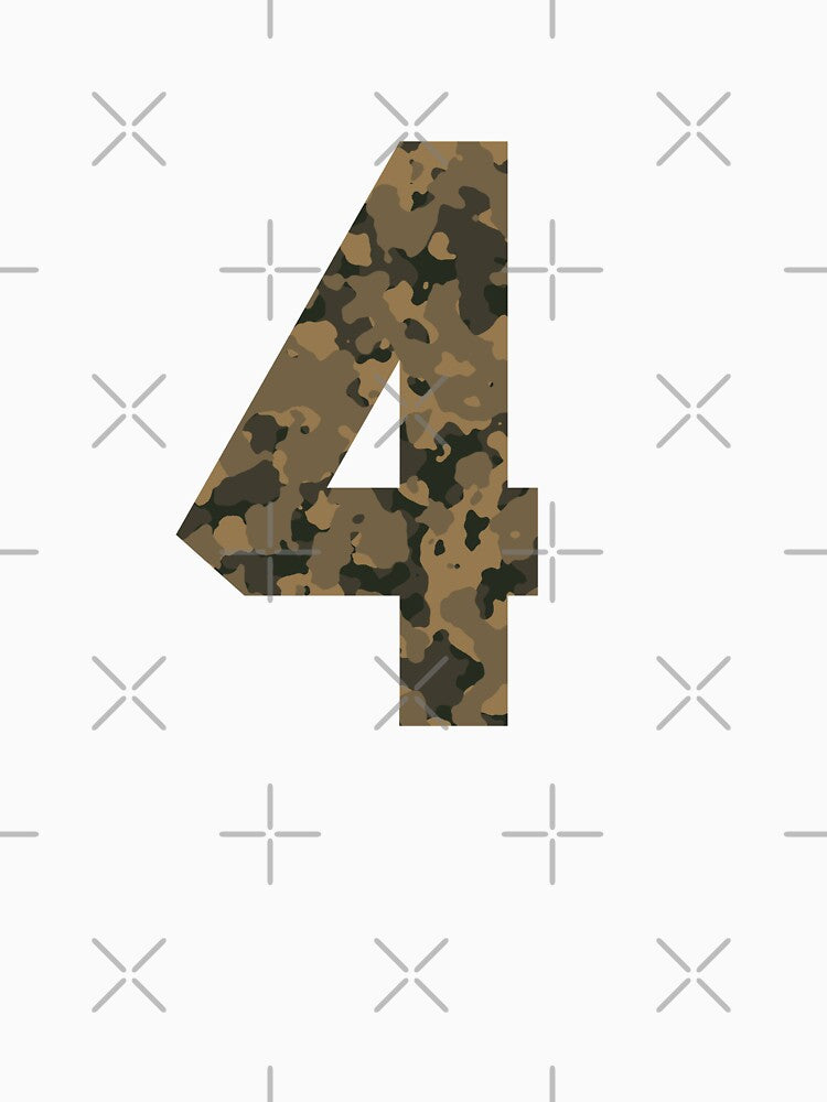 Army Camouflage Number 4 - Sports Numbers by NECHSTORE