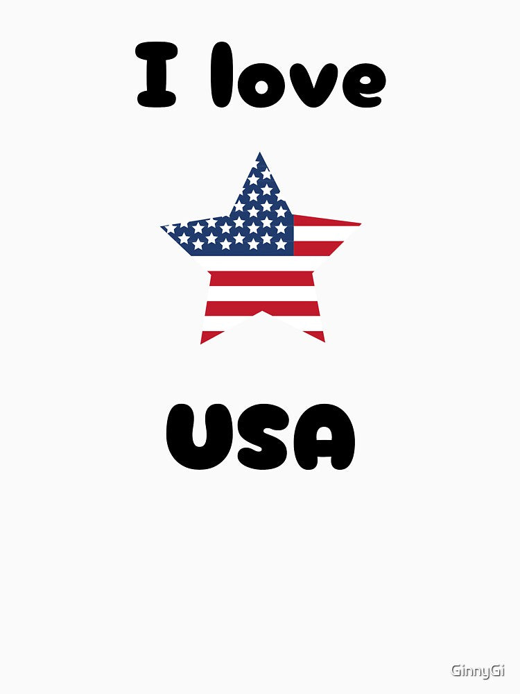 USA I love USA patriotic statement by GinnyGi
