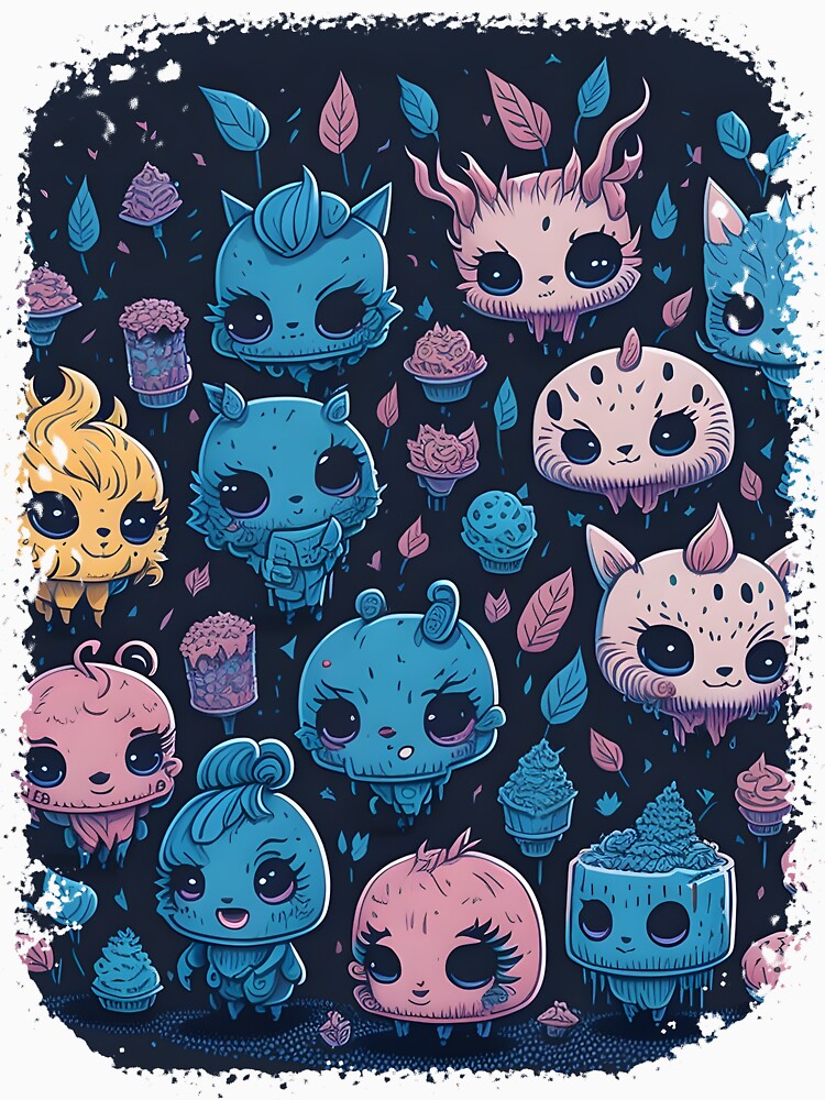 Funy Monster T-shirt Design and sticker by HerdemDigiLife