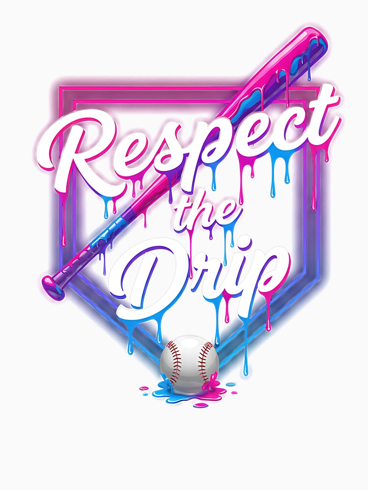 Baseball Drip For Boys Ice Cream Drip Youth Boys Baseball by facegm