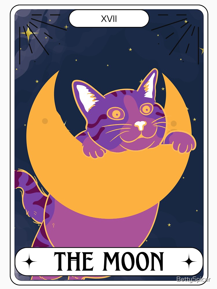 Tarot Card Cheshire Cat The Moon by BettySpicer