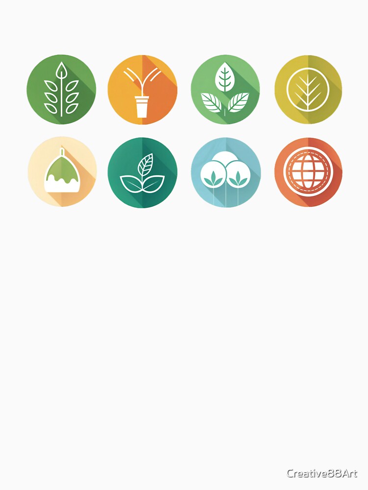 Minimalistic set eco icons,isolated color design by Creative88Art