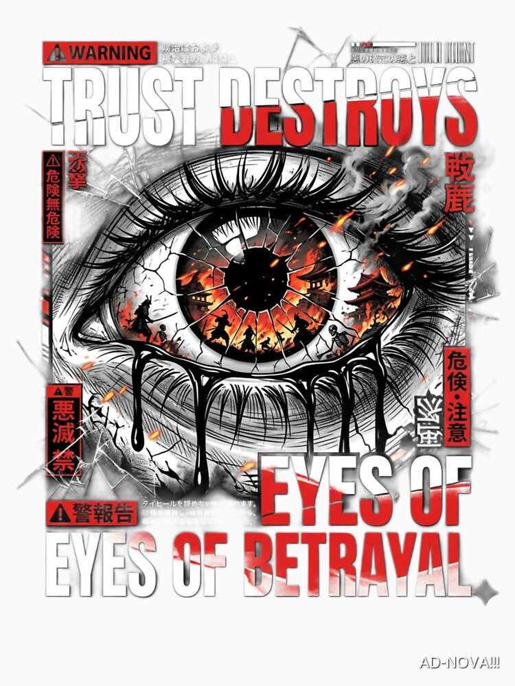 Trust Destroys - Dark Cyberpunk Anime Eye of Betrayal by AD-NOVA!!!