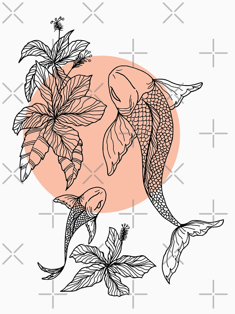 Koi Fish Hand Drawn by mariazegena