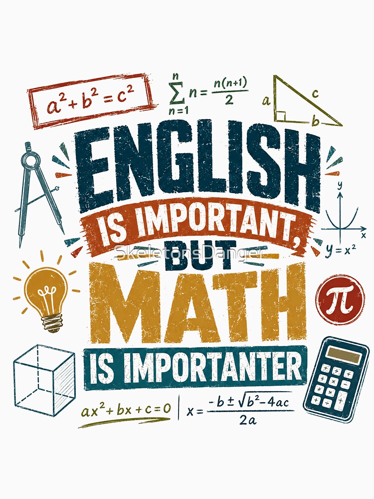 English Is Important, But Math Is Importanter Math Lover Academic STEM Education by SkeletonsDanger