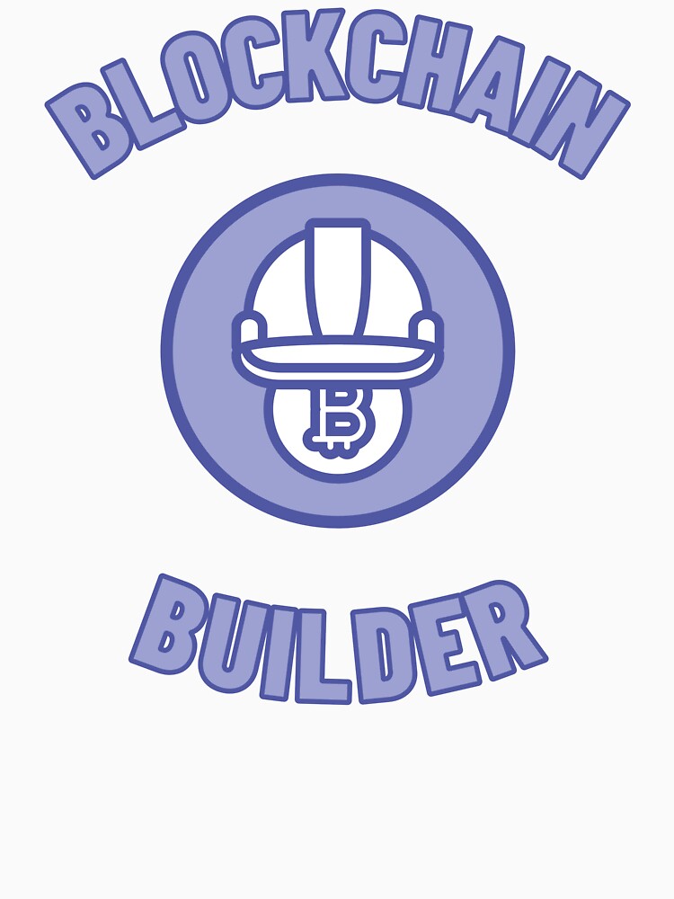 Blockchain Builder LOGO BLUE Crypto bull run Bitcoin btc eth blockchain money cash assets by to-esu