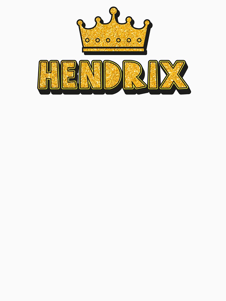 Hendrix Personalized Name With Crown - Cool & Funny Custom Gift for Men and Boys by Oussinc