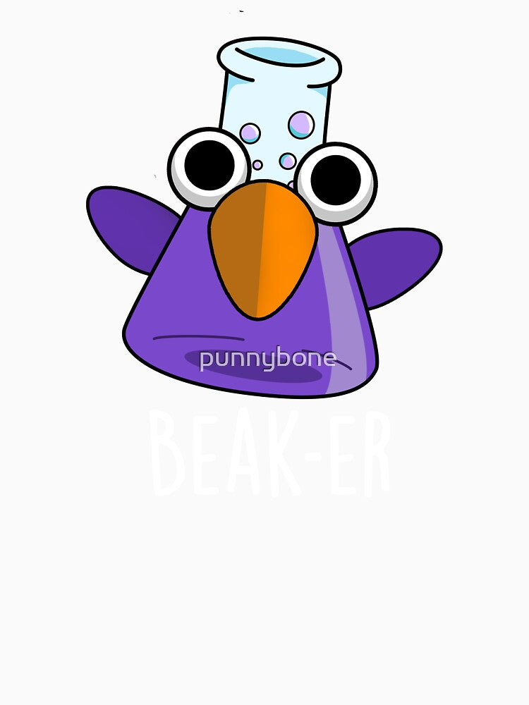 Beak-er Funny Chemistry Pun(Dark BG) by punnybone