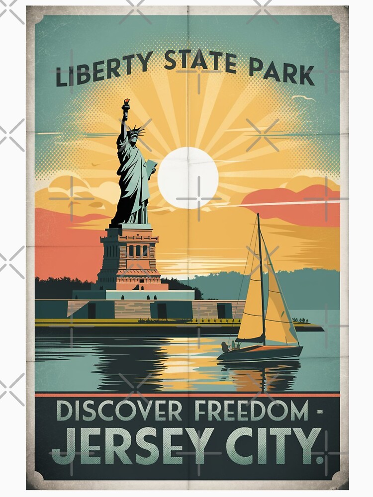 Jersey City Vintage Travel Poster by TravelerRat