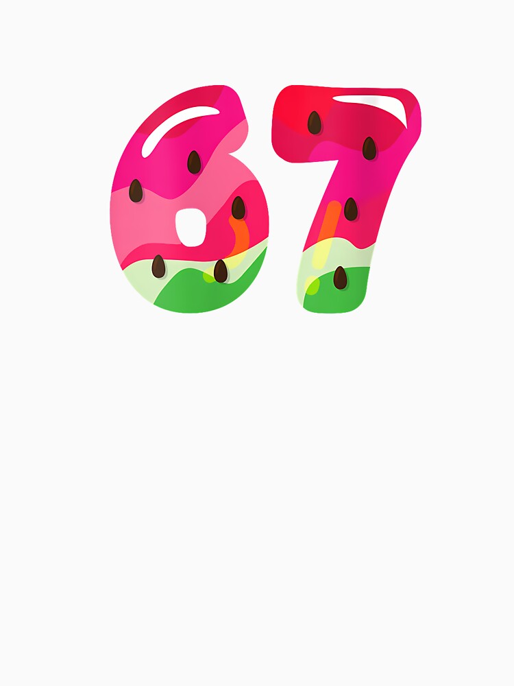 Womens Watermelon 67 Meme Six Seven Slang 67Th Birthday Adult Kids by grumpzara