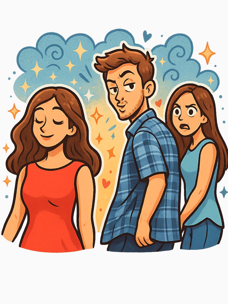 Distracted Boyfriend  Viral Meme Cartoon Style by Geraldineorp