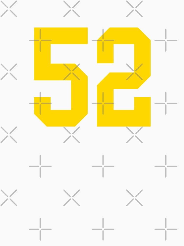 Bold Yellow Sport Number 52 by NECHSTORE