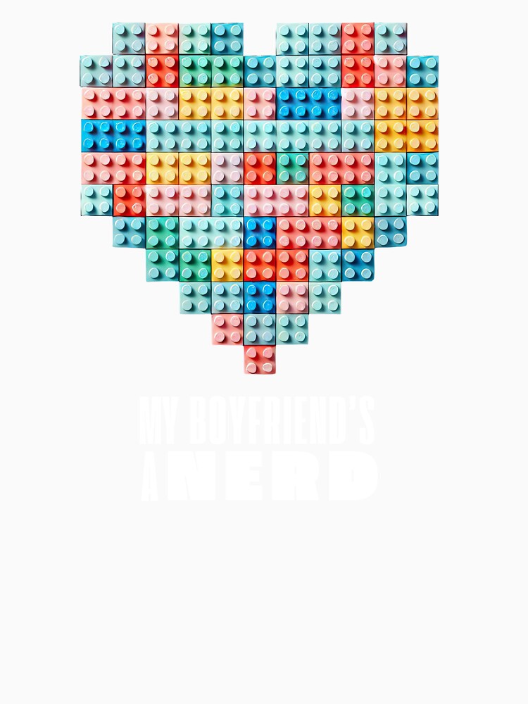 Heart Blocks Colorful Nerd Boyfriend Valentine by SStarDesigns