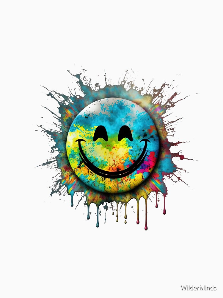 Splashy 1970 Tie Dye Smiley by WilderMinds