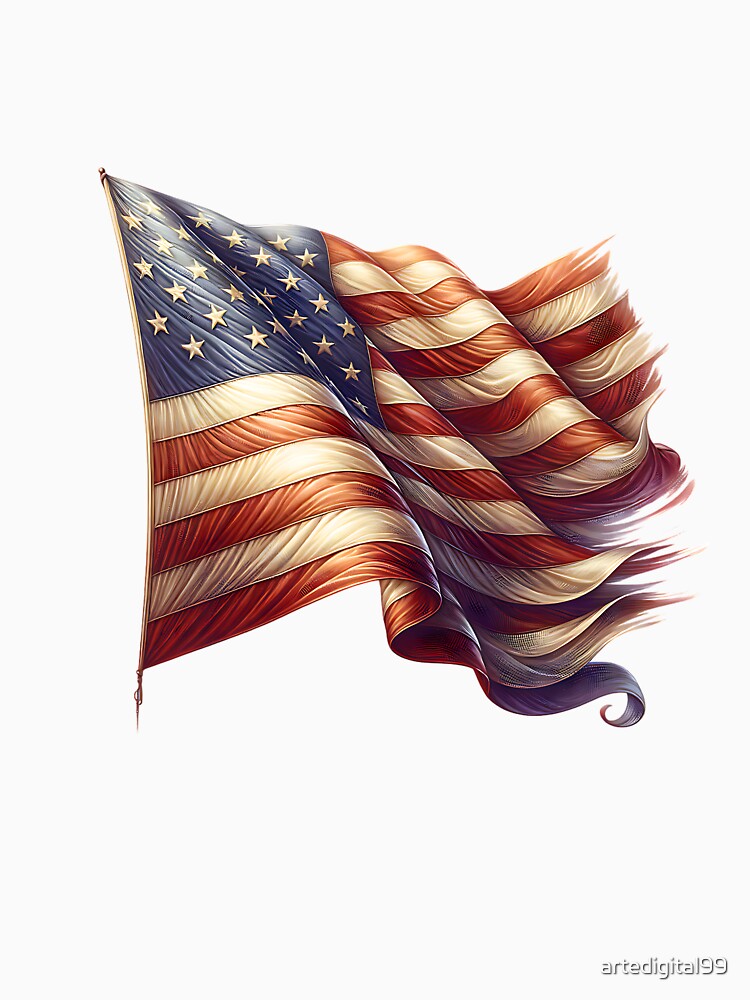 Retro USA Flag – Vintage Patriotic Design by artedigital99