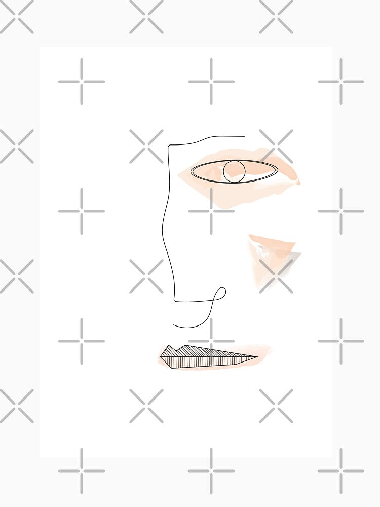 Emotional Line Art Face by kasthu