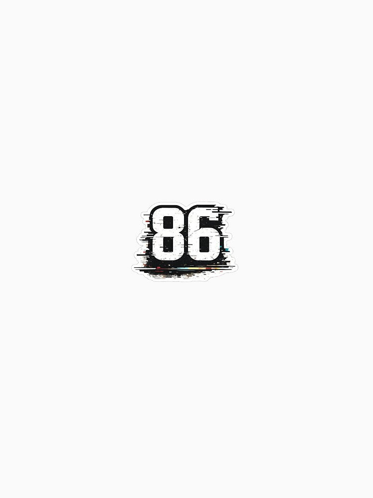 Grunge 86 Number Design Vintage Streetwear Style by Artbysarmina