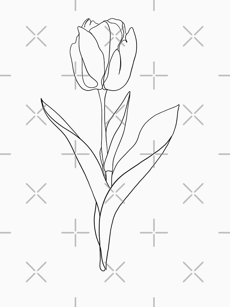 Tulip One Line Art by StudioMinaar