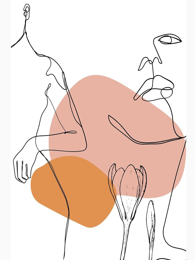 Line art woman illustration by Artandstonesgr
