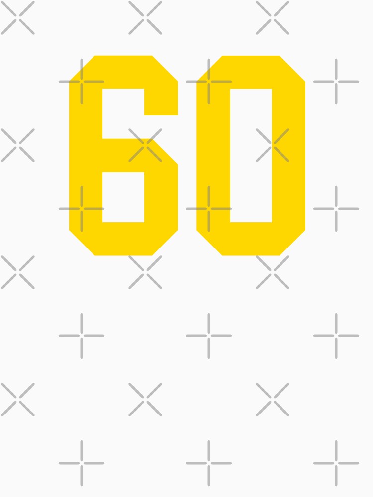 Bold Yellow Sport Number 60 by NECHSTORE